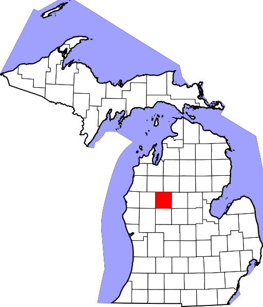 px Map of Michigan highlighting Osceola County svg